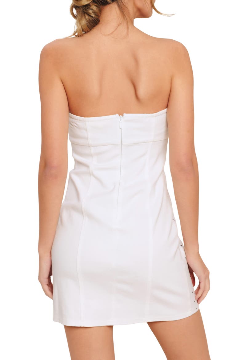 Embellished Minidress, Alternate, color, WHITE DENIM