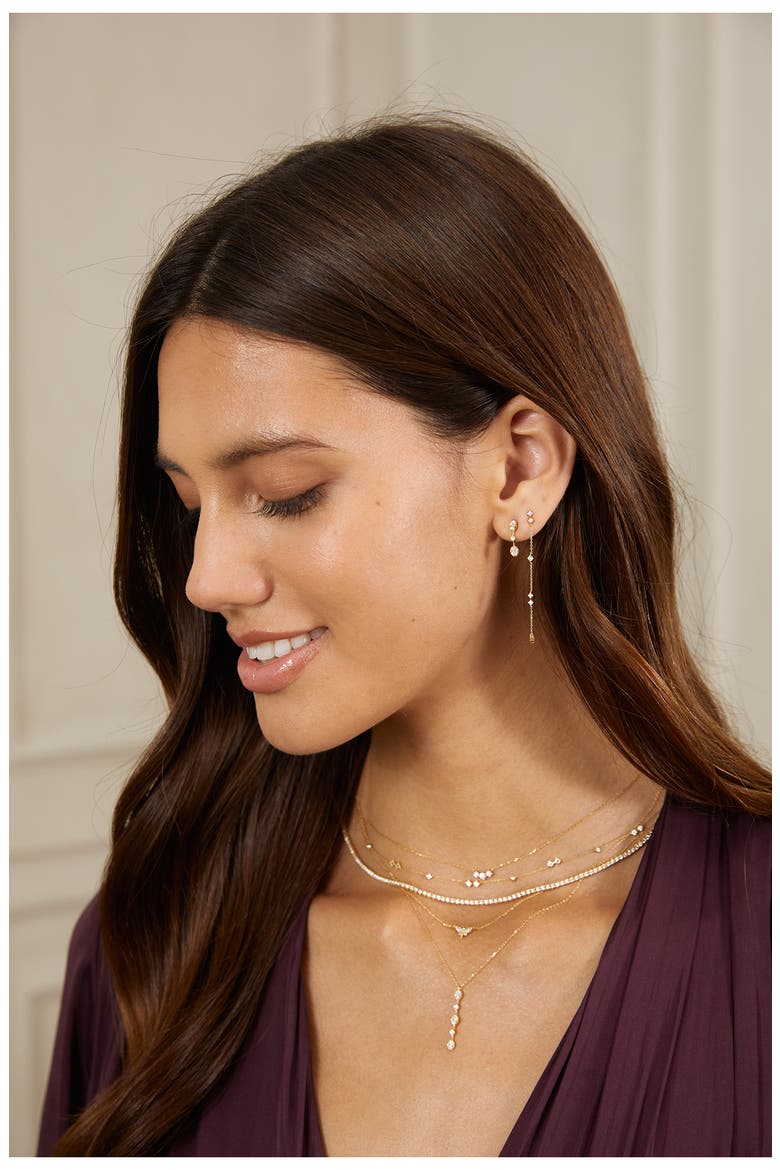 Aviva Drop Diamond Pendant Y-Necklace (Nordstrom Exclusive), Alternate, color, 18K YELLOW GOLD