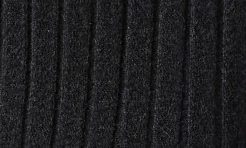 Faherty Jackson Mock Neck Cotton Blend Rib Sweater In Black