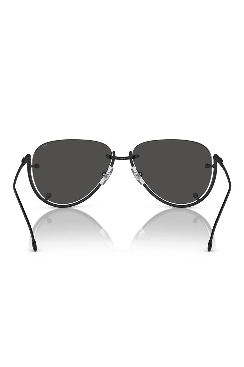 59mm Pilot Sunglasses, Alternate, color, MATTE BLACK / DARK GREY