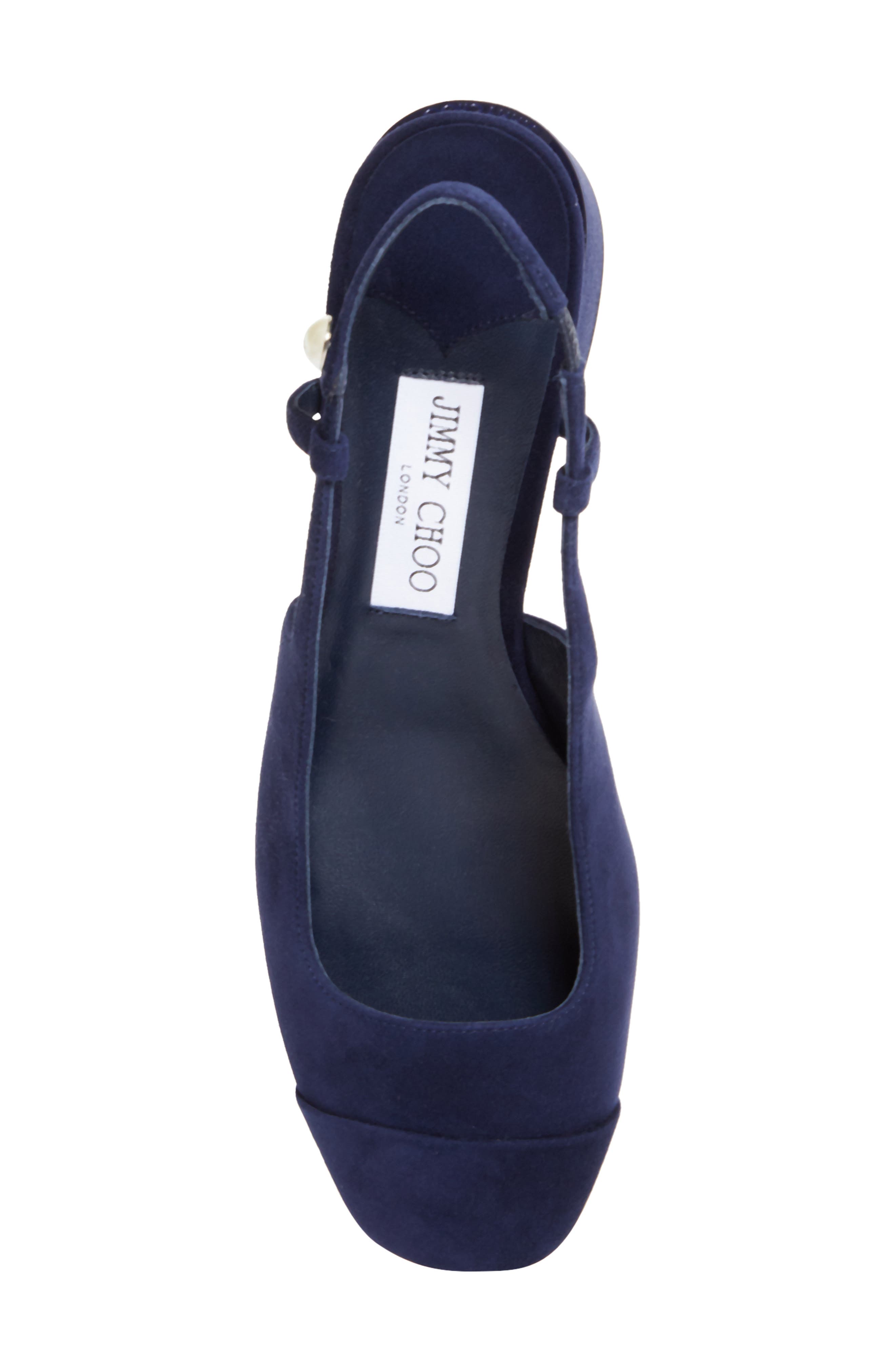 Jimmy Choo Elisa Slingback Pump, Alternate, color, Navy/ Navy