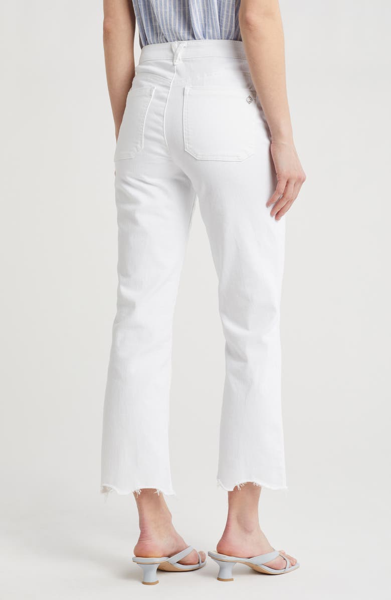 Democracy Scallop Hem Barely Boot Jeans, Alternate, color, Optic White