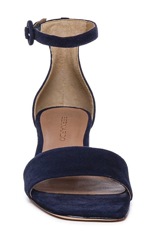 Bernardo Jalena Suede Ankle-strap Sandals In Dark Navy