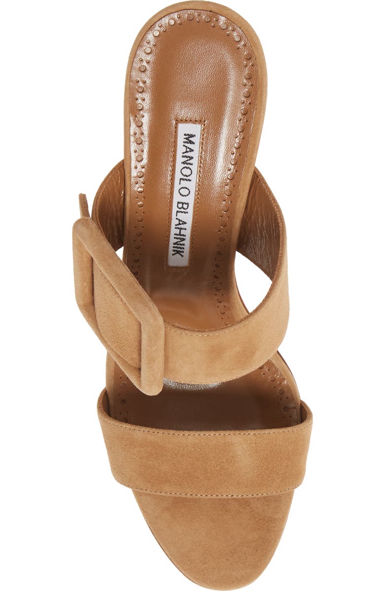 Manolo Blahnik Gable Buckle Slide Sandal, Alternate, color,