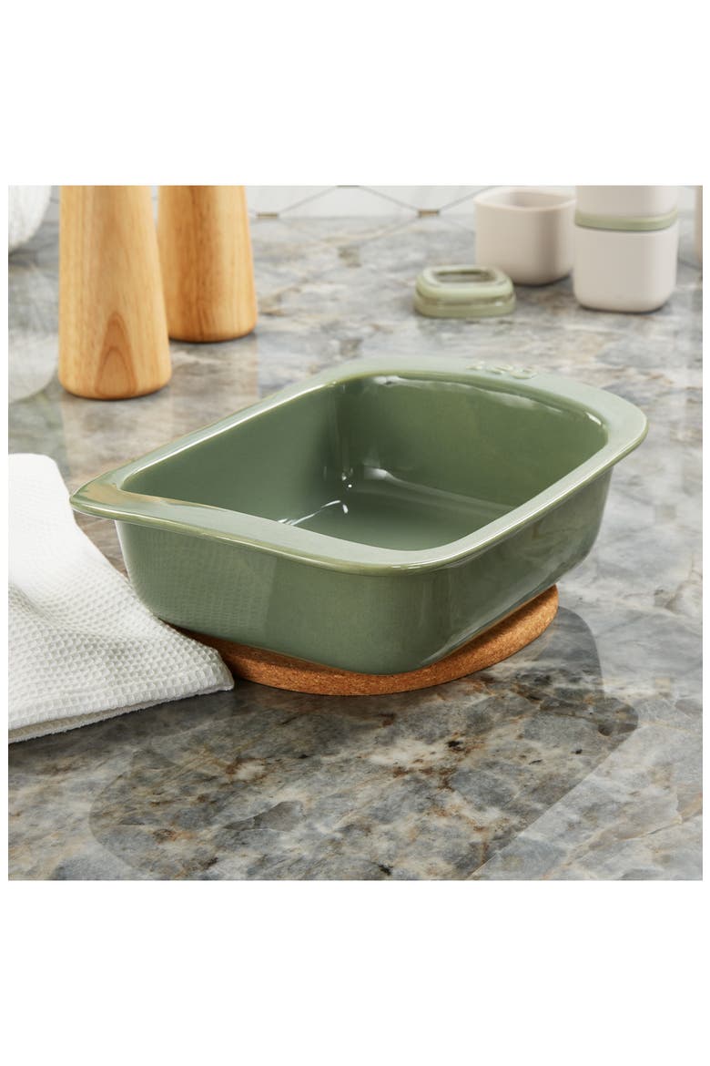 Leo Balance Rectangular 1.27-Quart Ceramic Baking Dish, Alternate, color, SAGE