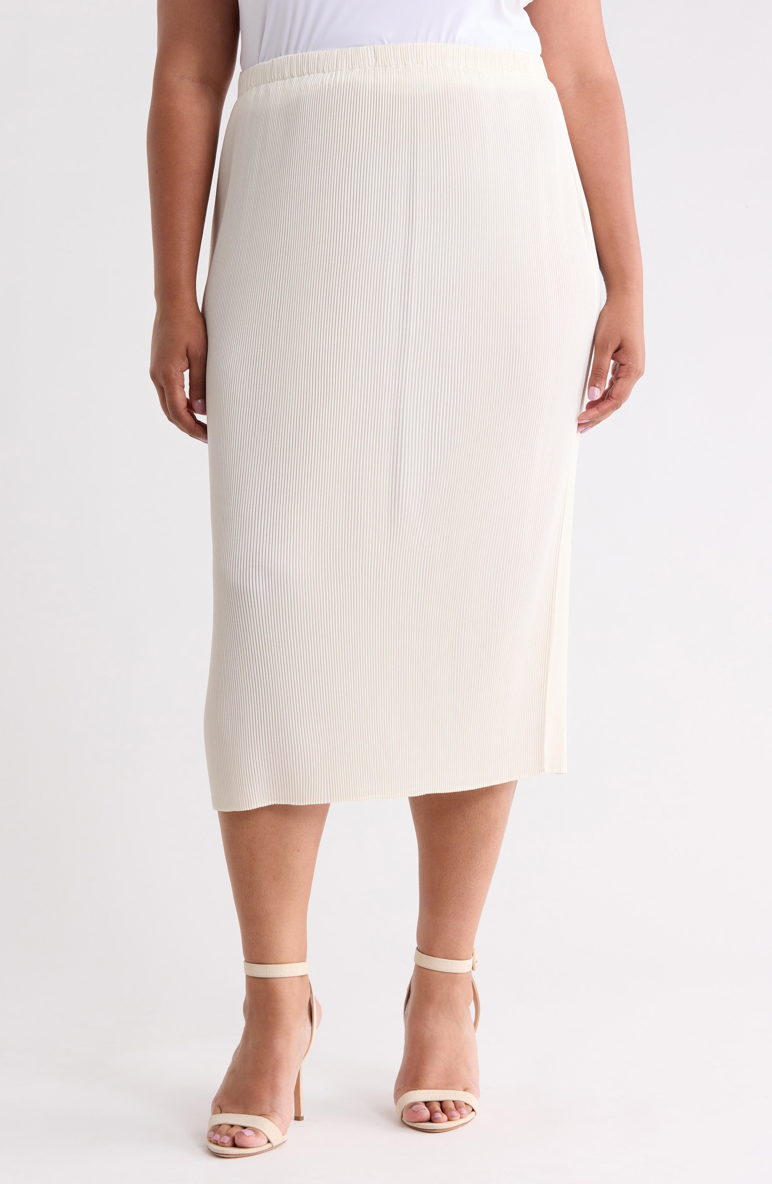 Pull-On Midi Skirt