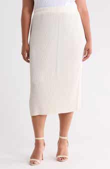Pull-On Midi Skirt