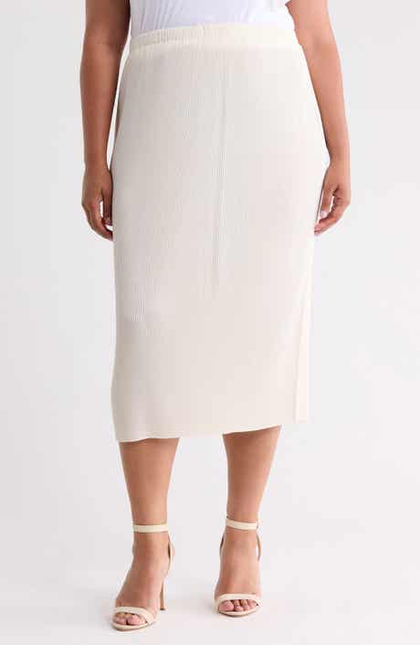 Pull-On Midi Skirt
