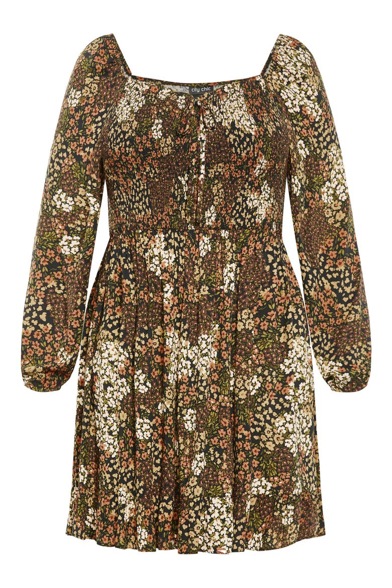 Tilly Floral Print Long Sleeve Minidress, Alternate, color, UNDERGROUND DITSY