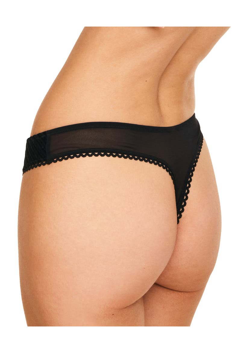 Evie Thong Panties, Alternate, color, Black