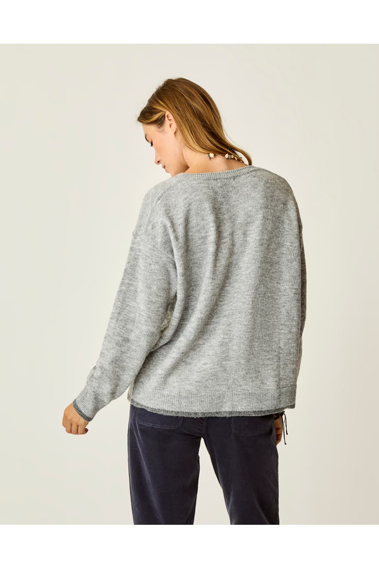 Drue Fuzzy Sweater, Alternate, color, Grey w. Dark Grey
