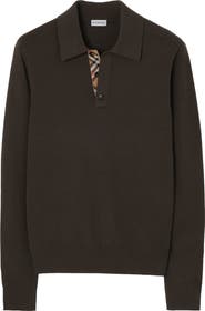 Burberry Long-sleeve Wool Polo Shirt