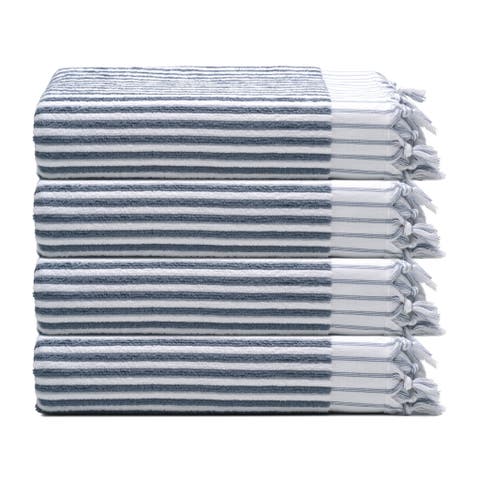 Stripes Turkish Cotton Terry Hand Towel Bundle