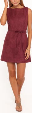 Petal & Pup Sharna Faux Suede Minidress
