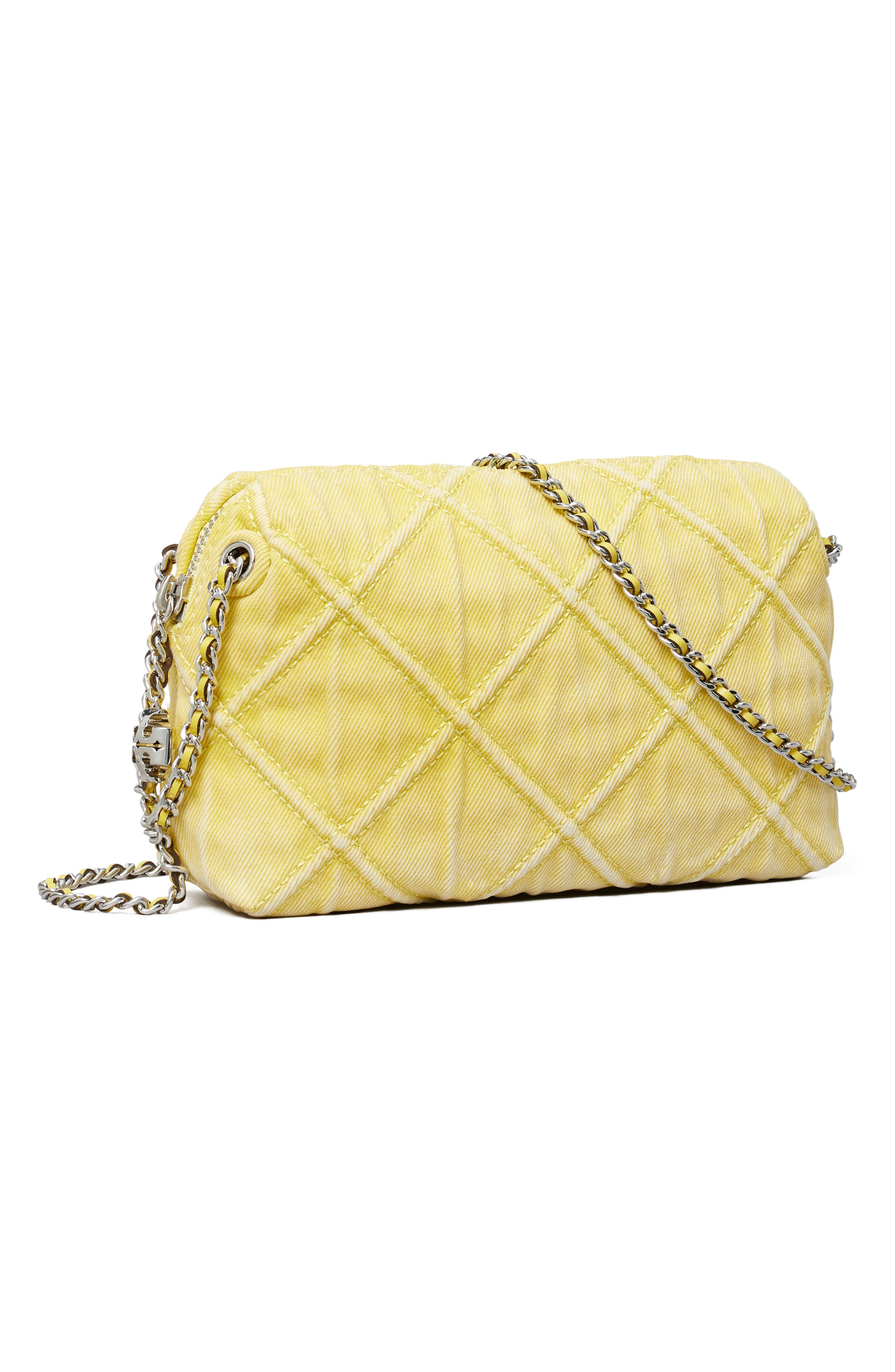 Fleming Denim Soft Crossbody Bag, Alternate, color, YELLOW