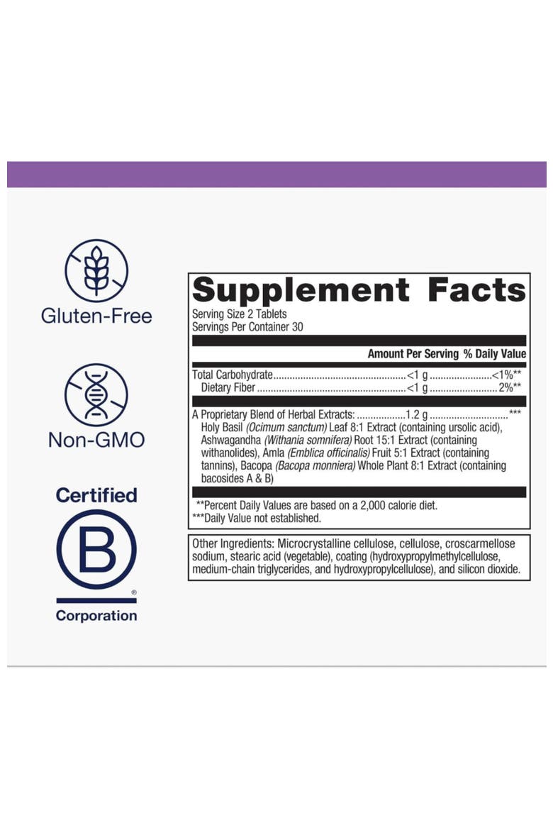 Exhilarin Energy and Stress Tolerance Support Supplement 60 Tablets, Alternate, color, None
