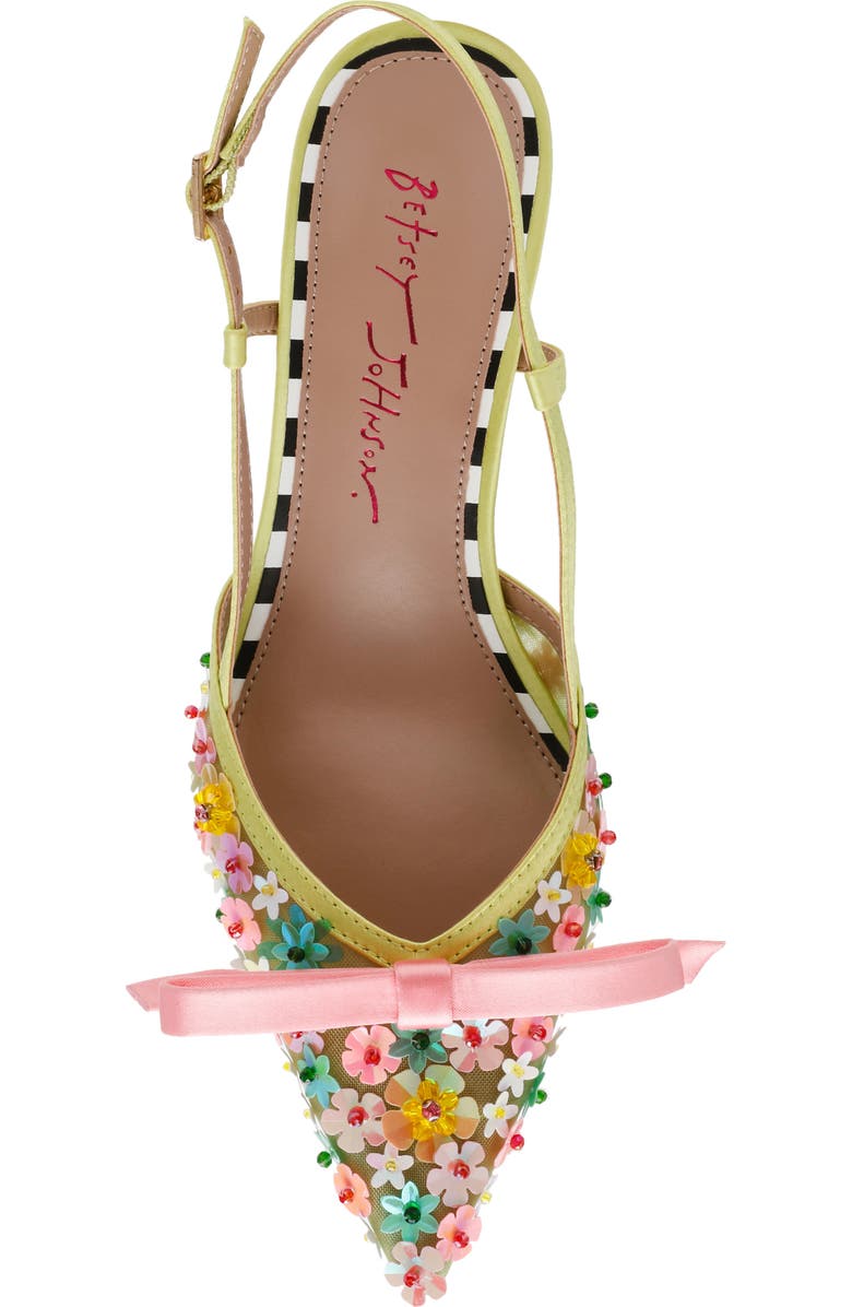 Betsey Johnson Sadyy Slingback Pointed Toe Pump, Alternate, color,