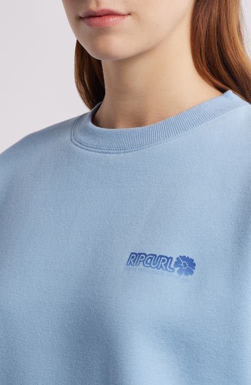 Rip Curl Ocean Heritage Graphic Sweatshirt In Mid Blue