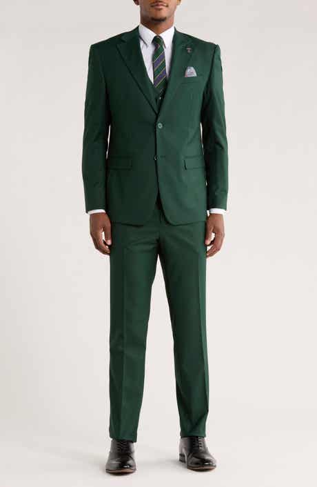 ZEGARIE Solid Shawl Collar 3-Piece Suit