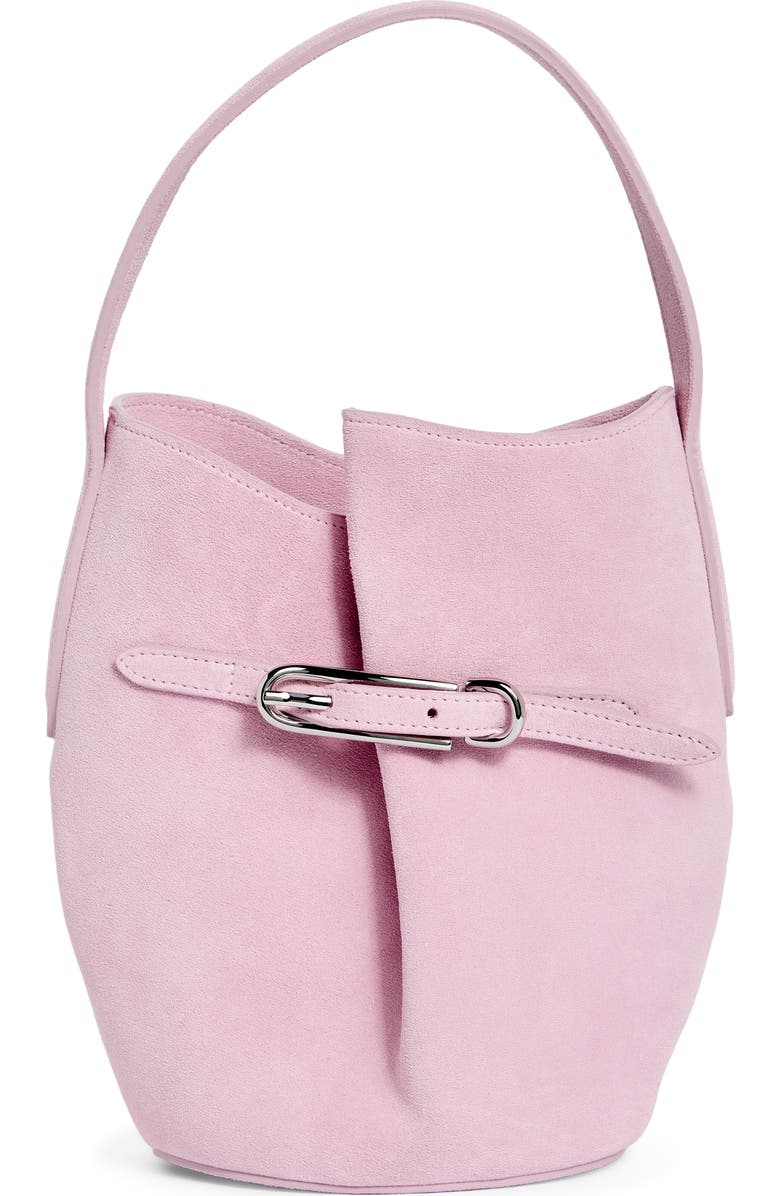 LIFFNER Mini Belted Suede Bucket Bag, Main, color, Pink