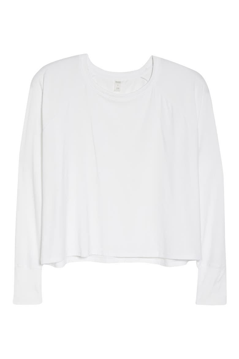 Featherweight Long Sleeve T-Shirt, Alternate, color, CLOUD WHITE
