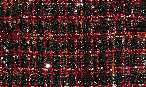 Eliza J Jewel Neck Tweed Sheath Dress In Brown