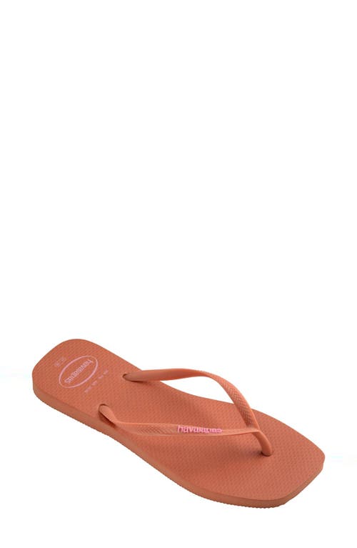 Havaianas Slim Square Logo Flip Flop In Multi