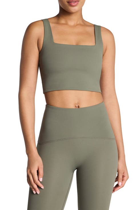 Square Neck Crop Tank Top