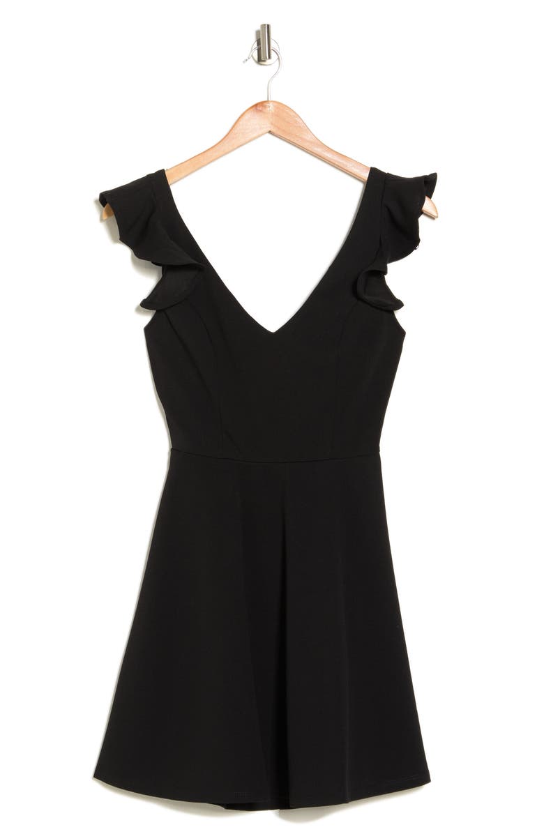 Row A Flutter Scuba Skater Dress, Alternate, color, 