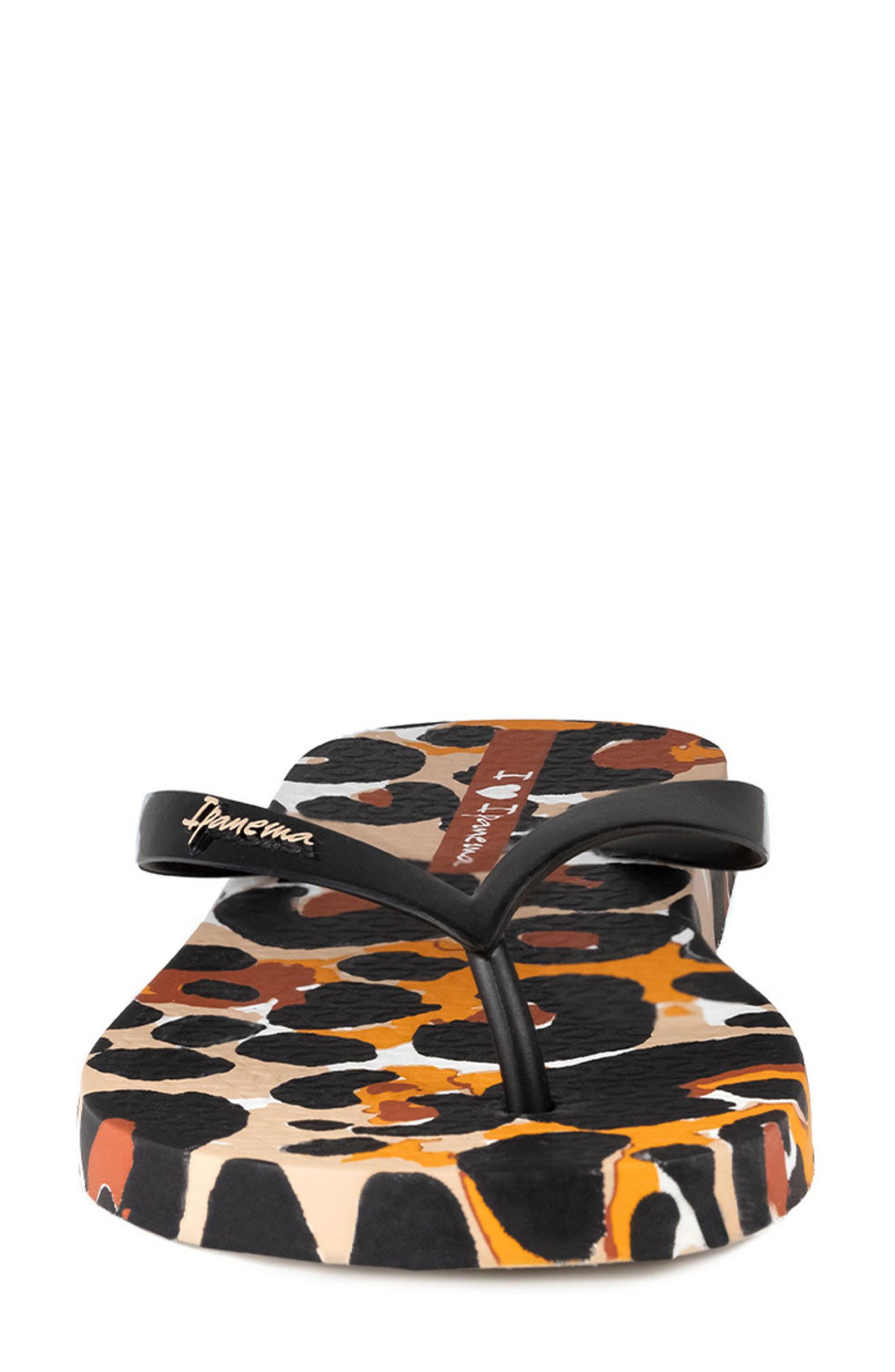 Ipanema Animal Print Flip Flop, Alternate, color, 
