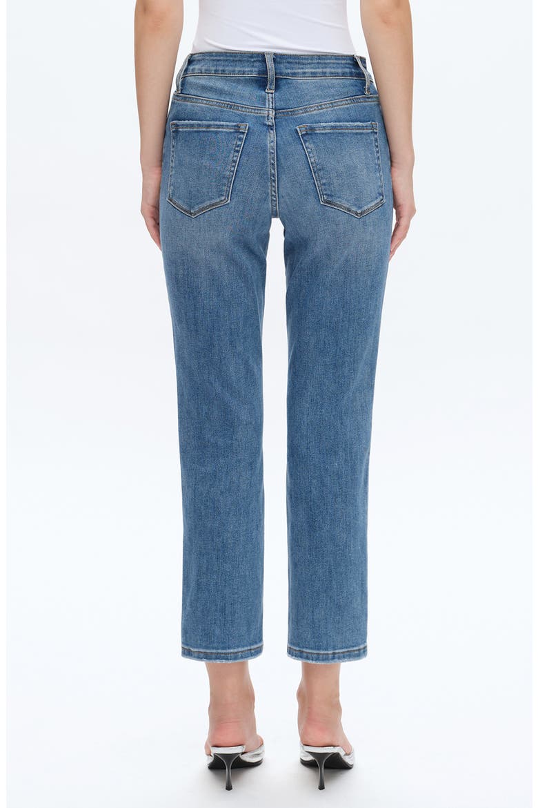 High Waist Ankle Straight Leg Jeans, Alternate, color, MEDIUM BLUE