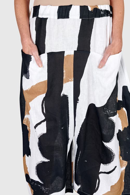 ALEMBIKA ALEMBIKA ZEBRA PRINTED CROPPED OVAL SILHOUETTE PANTS 