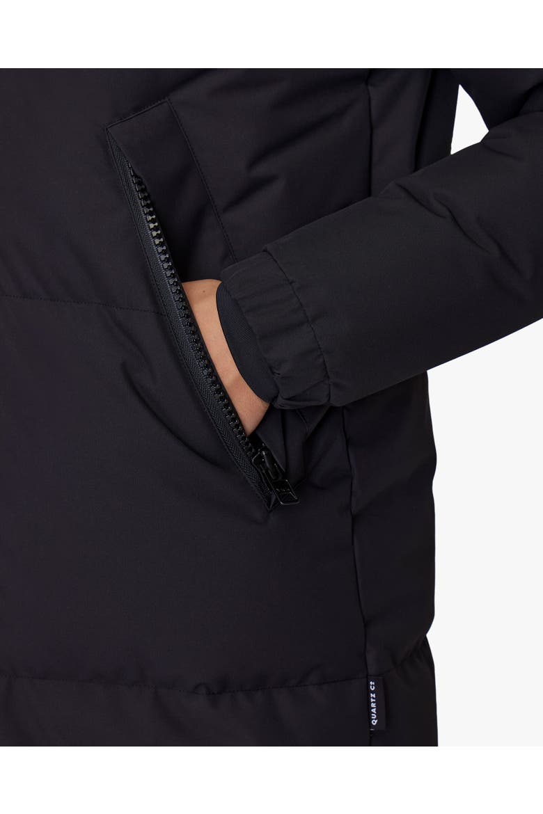 INES | Hooded Down Winter Jacket, Alternate, color, Black