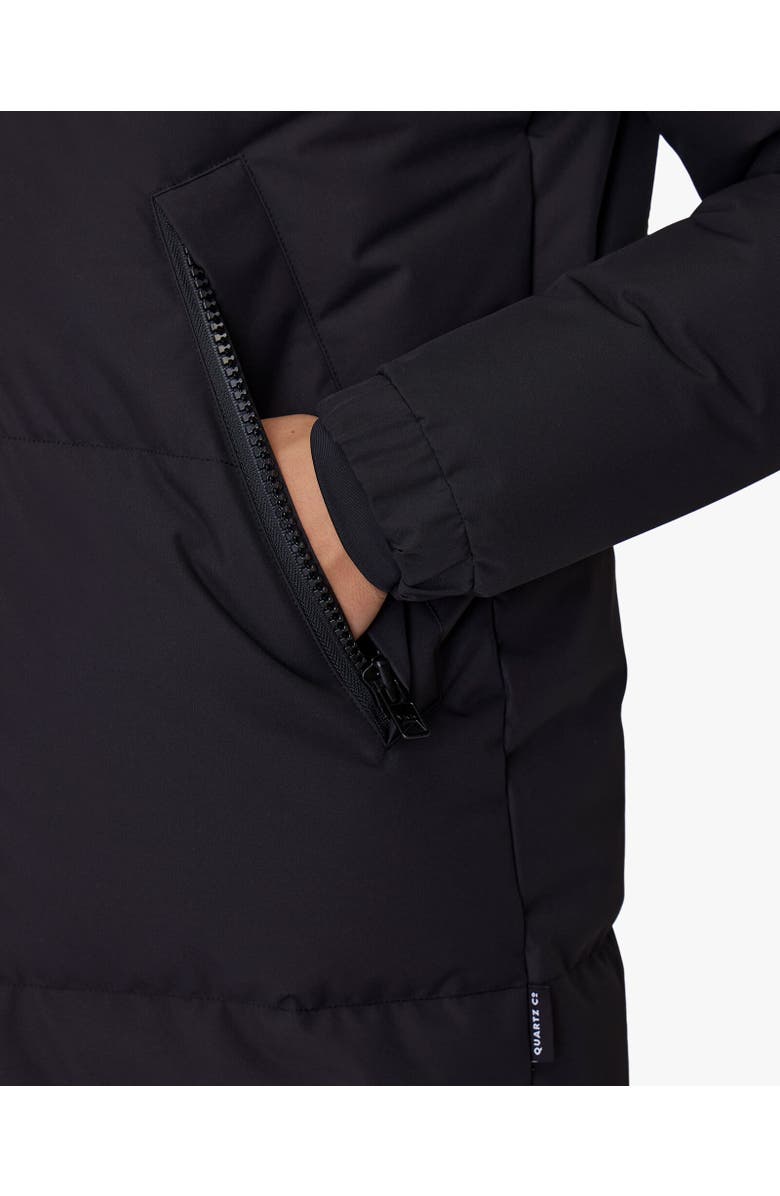 Quartz Co. INES | Hooded Down Winter Jacket, Alternate, color, Black