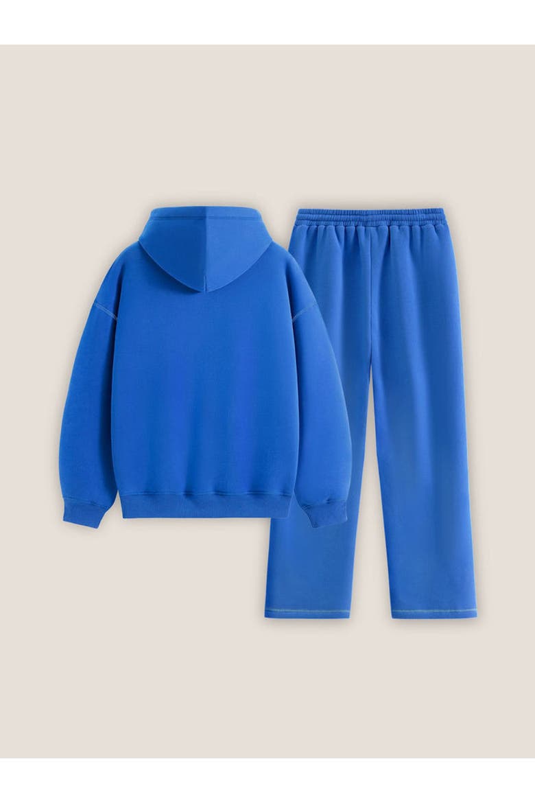 Cloud Essential Fleece Pullover Hoodie Set, Alternate, color, Blue