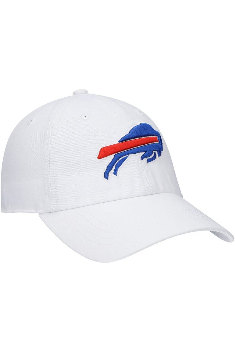 Women's '47 White Buffalo Bills Miata Clean Up Logo Adjustable Hat, Alternate, color, White