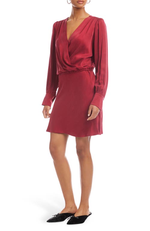 Fifteen Twenty Denise Long Sleeve Minidress In Red
