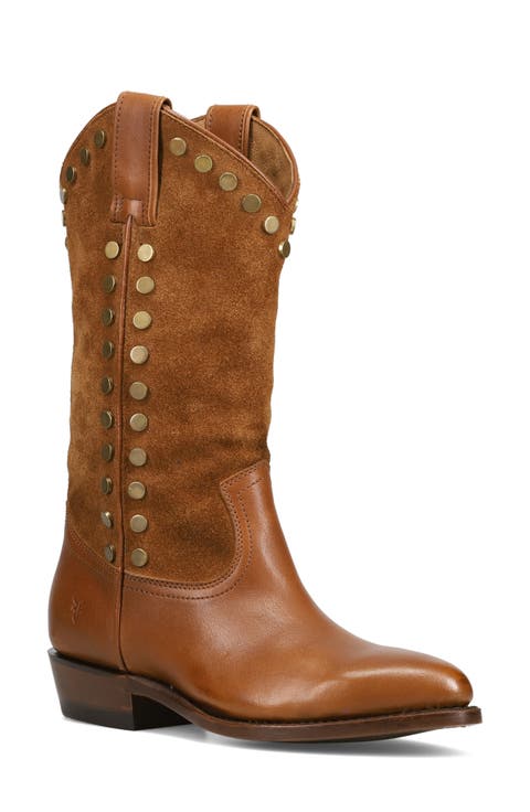 Billy Studded Western Boot (Women) (Narrow Calf)