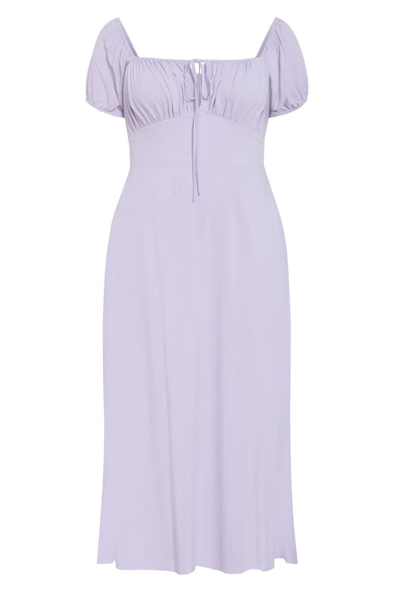 Abbie Peasant Midi Dress, Alternate, color, LILAC
