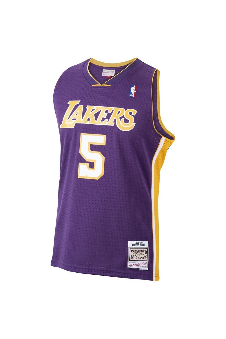 Men's Mitchell & Ness Robert Horry Purple Los Angeles Lakers 1999/00 Hardwood Classics Swingman Jersey, Alternate, color, Purple