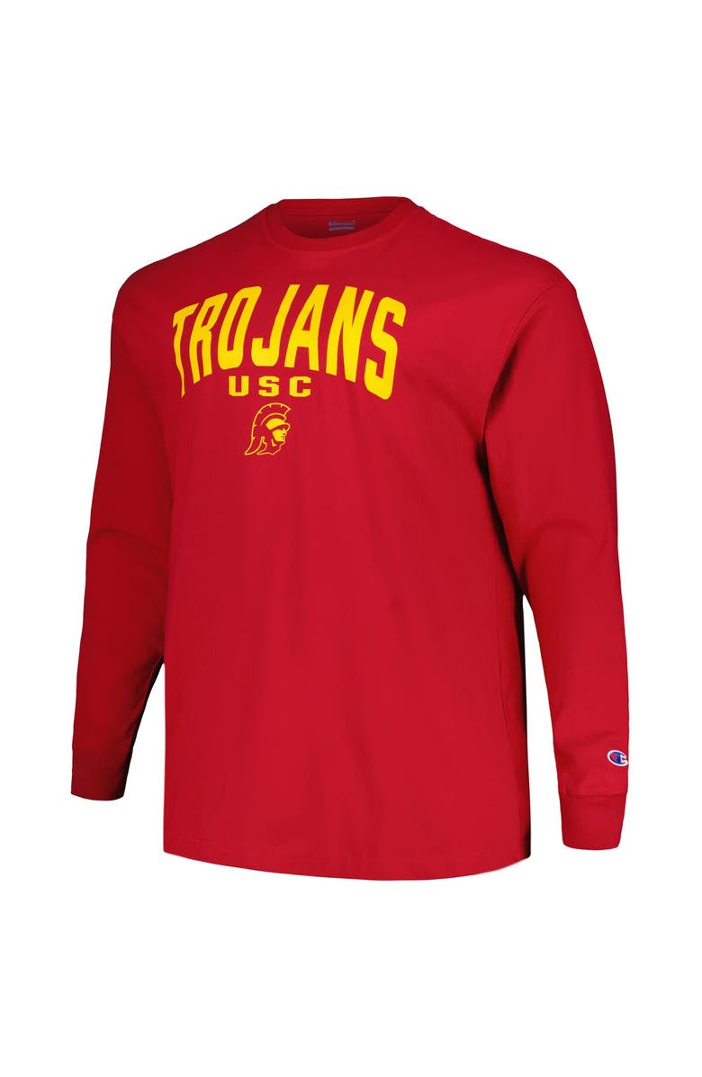 Champion Men's Champion Cardinal USC Trojans Big & Tall Arch Long Sleeve T-Shirt, Alternate, color, 