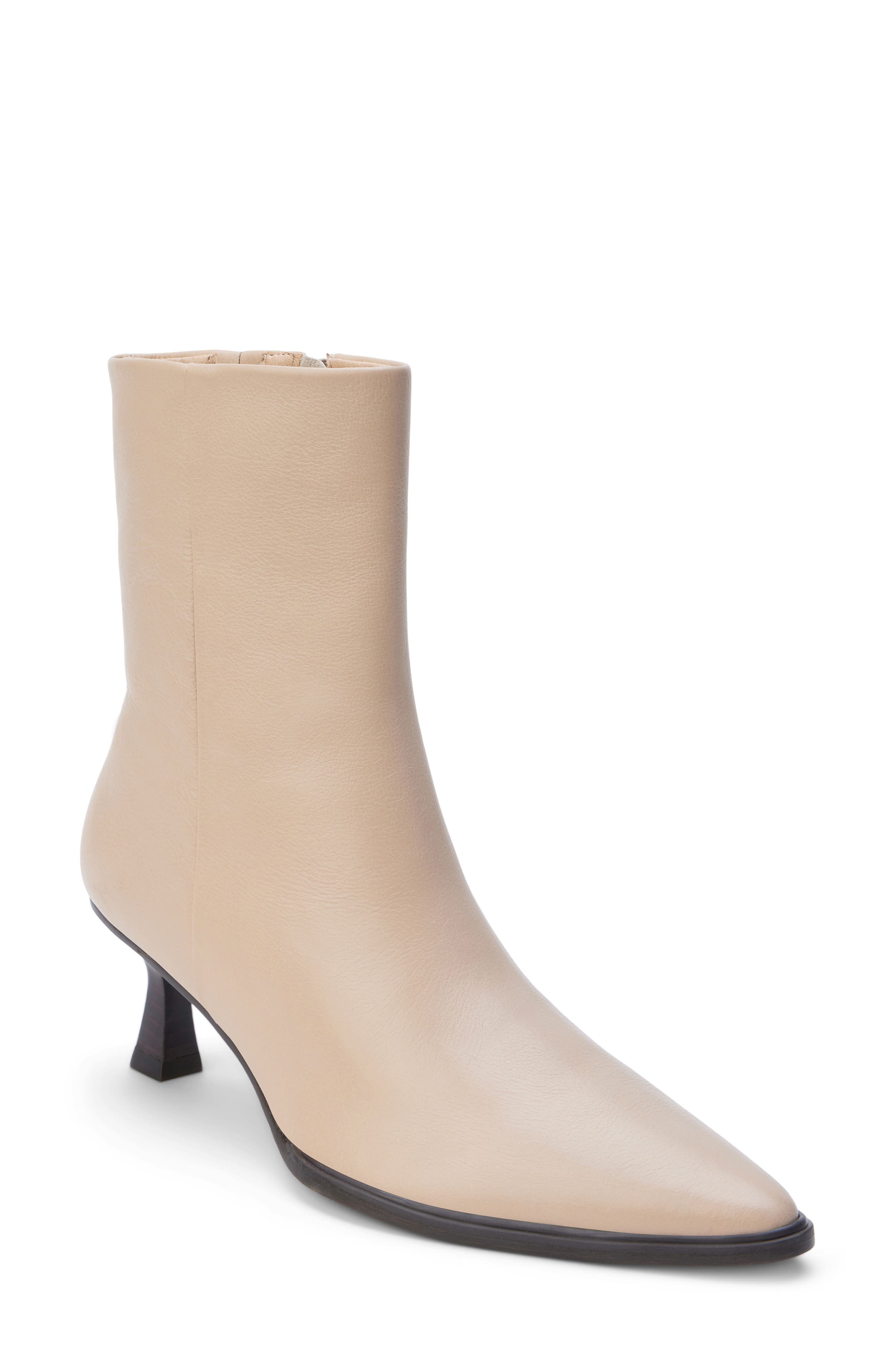 Gabbie Pointed Toe Bootie, Main, color, BEIGE