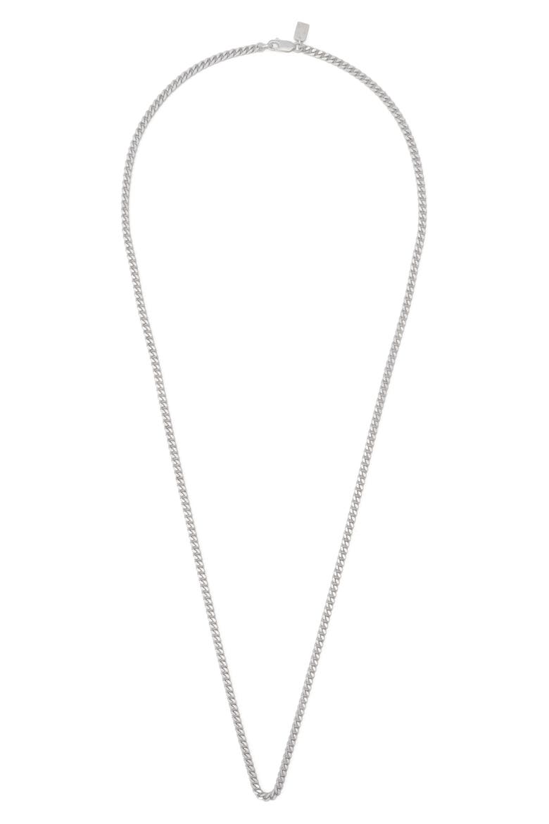 Perrie Slim Chain Necklace, Main, color, WARM SILVER