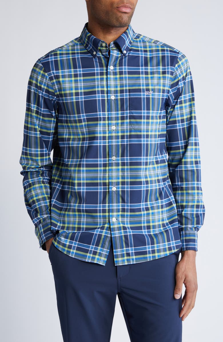 vineyard vines Plaid Button-Down Shirt, Main, color, 