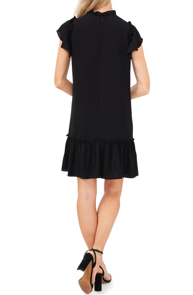 CeCe Mock Neck Ruffle Dress, Alternate, color, 