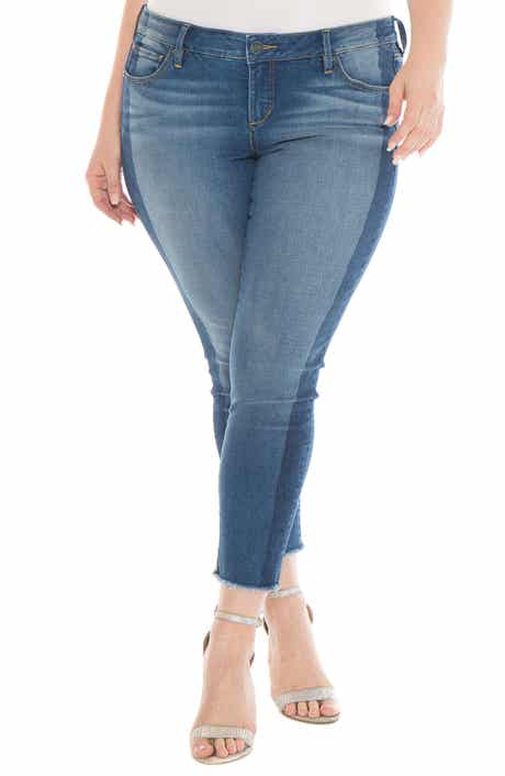 SLINK Jeans Shadow Mix Frayed Ankle Jeans