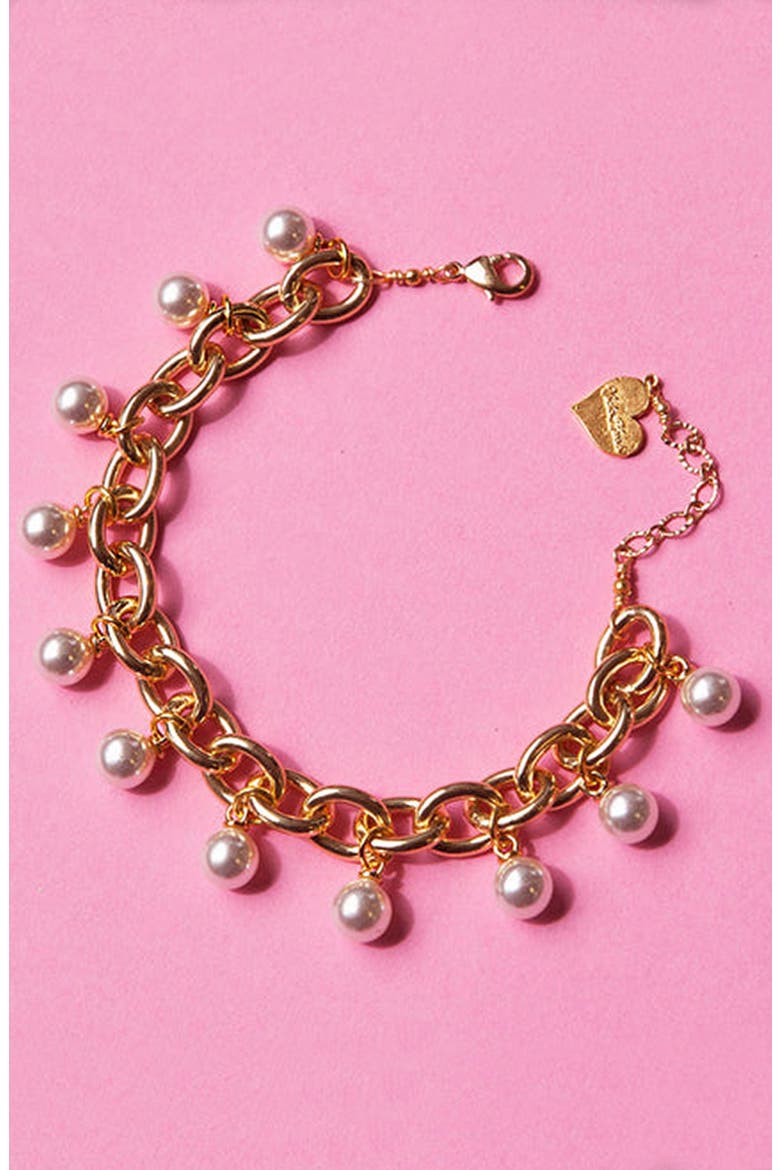 Pearlette Anklet, Alternate, color, GOLD