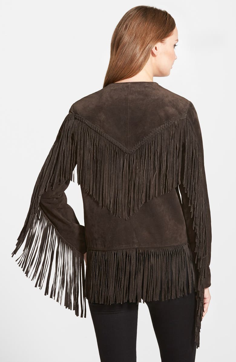 BLANKNYC Suede Fringe Jacket, Alternate, color,