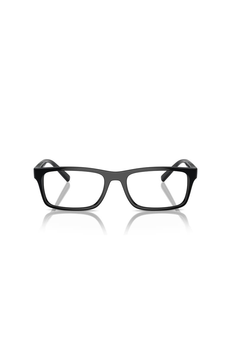 Armani Exchange 55mm Rectangle optical glasses, Alternate, color, Black