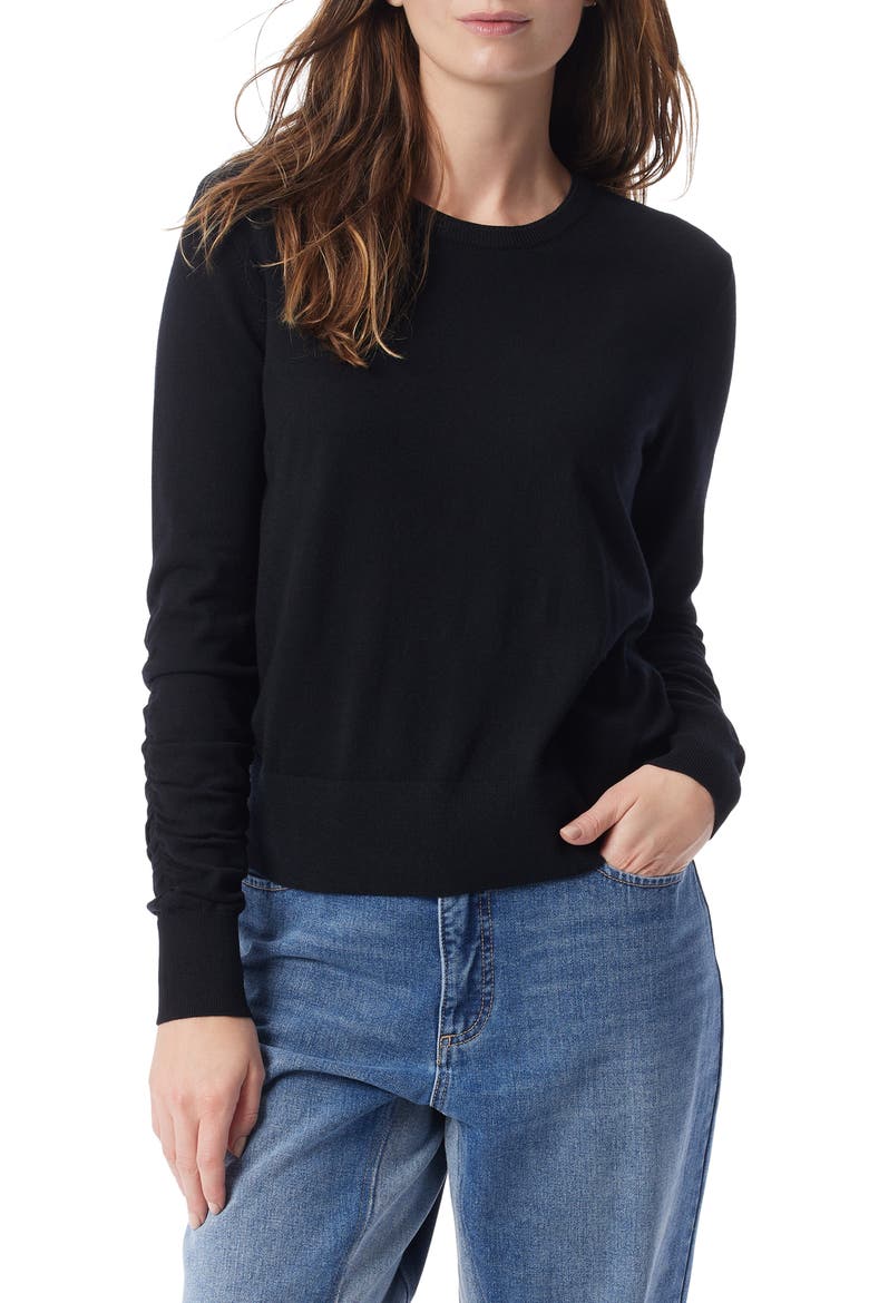 Sally Crewneck Sweater, Main, color, BLACK